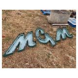 (3) Large MGM Letters (one needs work/cracked); 36