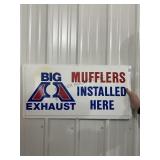 16" x 32" Metal Big Exhaust Muffler Sign