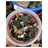 Pail of Vintage Buttons