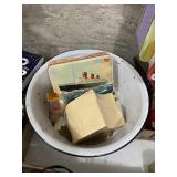 Enamel Pot, Vintage Salt & Pepper Shakers, & Titan