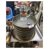 (7) 12" Pizza Pans, (2) 16" Pizza Pans, & Michelob