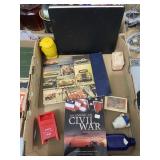 Box of Vintage Misc. Items; Civil War DVDs, Philip