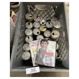 Box of Old Beer Cans & DVDs