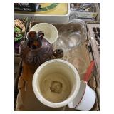 Flat of Pyrex Jug, Pyrex Ware, Metal Soup Pan, etc