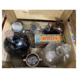 Wooden Crate w/ Glass Canning Jars, Ball Canning J