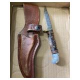 Western USA 628D Knife w/ Sheath; Full Tang