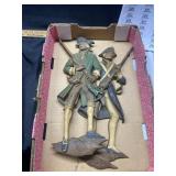 (2) Cast Aluminum Metal Plaques Stetson