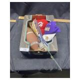 Vikings, Caps, Ice Fishing Rod & More