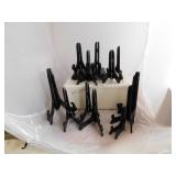 14 Various Size  Black Plate Stands