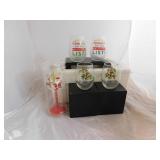 2 Pairs Stemless Wineglasses & 1 Stem Wineglass