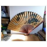 Large OrientalHand Painted Fan Decorative Wall Ha