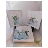 Flower Picture Canvas Art Print: White Floral in T