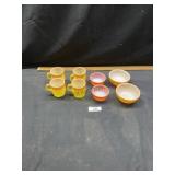 Fire King Dishware - ((4) Coffee Cups, (4) Bowls -