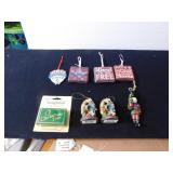 7 Various Christmas Ornaments Miniature Animated S