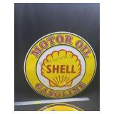 24" Shell Gasoline Tin Sign
