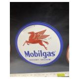 12" Mobilgas Round Tin Sign