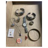 Various Watches, Watch Rings, Necklaces, & Misc.