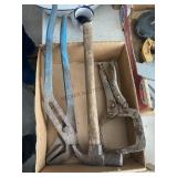 Large Channel Lock, Vice Grip, Hammer