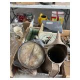 (2) Vintage Scales (need work), Vintage Dish, Oil