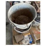 Vintage Cow Bell, 3 Metal Pails & Misc.
