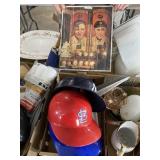 Ty Cobb Poster, Plastic Baseball Helmets