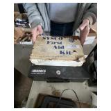 Vintage First Aid Kit & Brinks Security Box