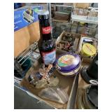 Large Glass Budweiser Bank, Indian On A Horse & Mi