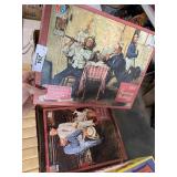 (2) 1000 Piece Norman Rockwell Puzzles
