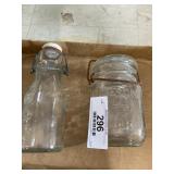 Glass Top Mason Jar & Eagle Glass Mason Jar