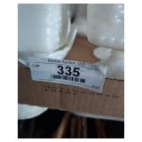 Large Flat of Milk Glass & Fire king Glassware