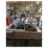 Wooden Boxes w/ Vintage Irons