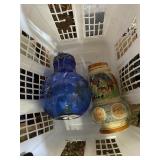 Stein & Blue Glass Canister