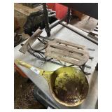 Vintage Sled Décor & Metal Pan