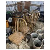 (4) Wooden Chairs