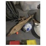 Ceramic Bank, Hitch, & Wood Items