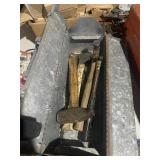 Metal Tool Box, Maul & Misc. Tools