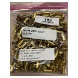 (200) 9mm SSPT S&B Headstamp Brass