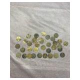 approx. 40 1939-1940 Brass Trapping Tags