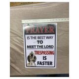12"x17" Tin Prayer Sign