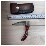 Ashen Edge Damascus Folding Knife; 3in Blade; Incl