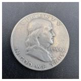 1954-d Silver Ben Franklin Half Dollar (90% Silver