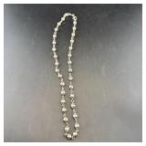Sterling silver bead necklace. Measures approx. 20