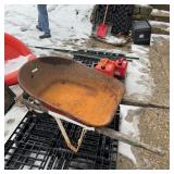 Metal Basin Wheelbarrow, 38' X 28'.