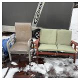 3-piece Outdoor Set: 53'w Bench With Cushion And