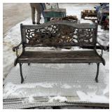 Cast Iron And Wood Bench, 50'w. Needs Restoration