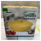 Parini 8-inch Glazed Stone Tortilla Warmer