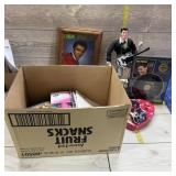 Assortment of Elvis magazines; books; and memorabi