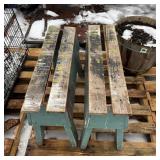 (2) Wood 30-inch Saw Horses, 21'h.