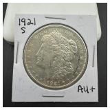 1921 S Morgan silver dollar