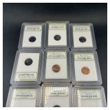 Lot Of 10 Mixed Slabbed Coins
